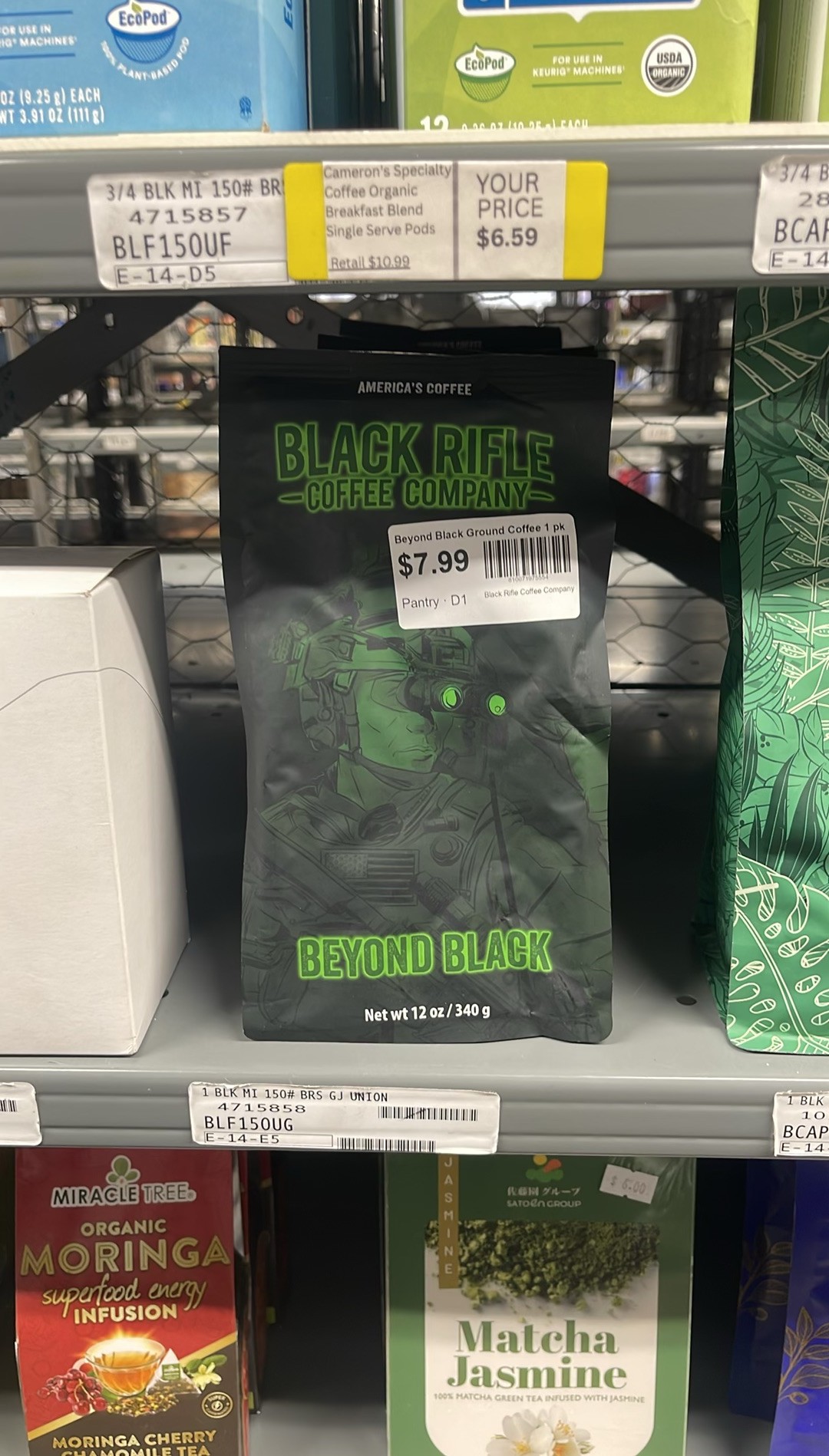 Black Rifle Coffee Company Beyond Black Ground Coffee 1 pk