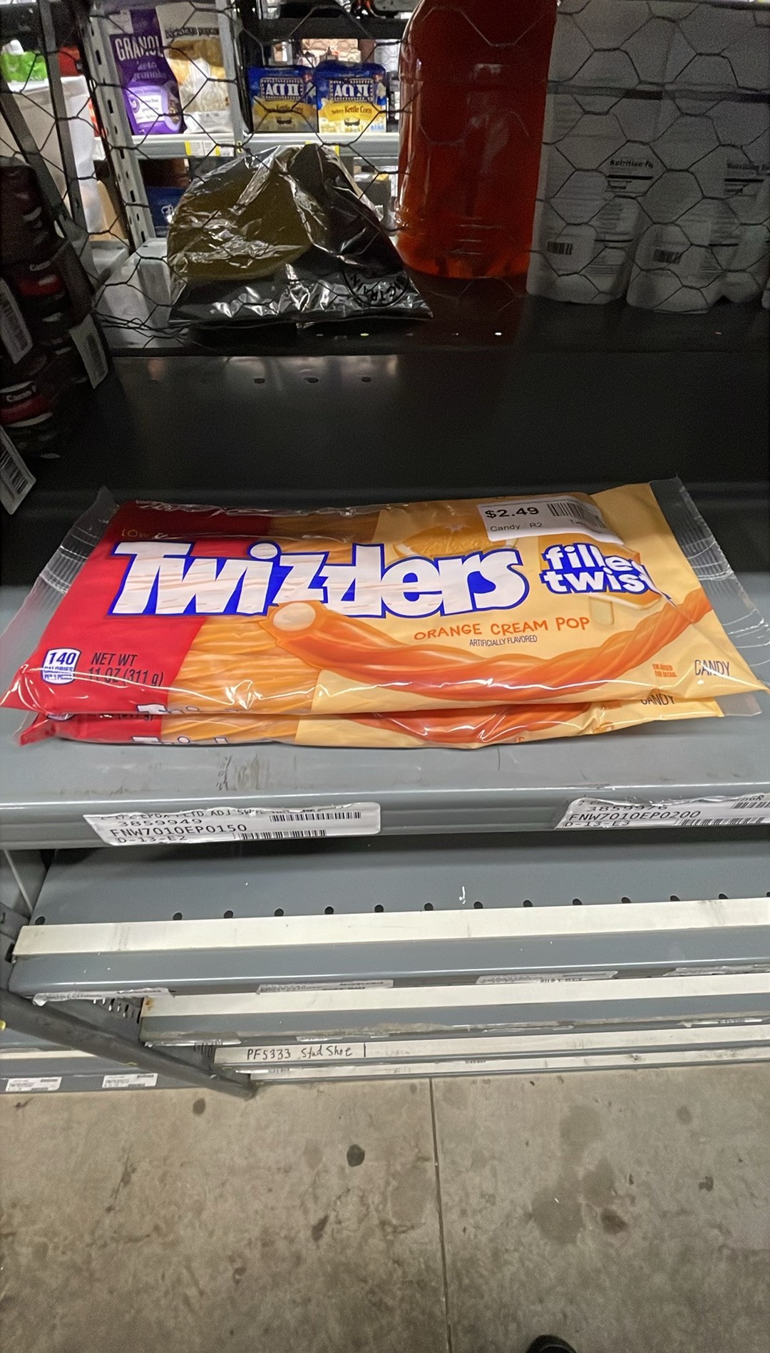 Twizzlers Filled Orange Cream Pop Flavored Licorice Twists Candy - 11oz