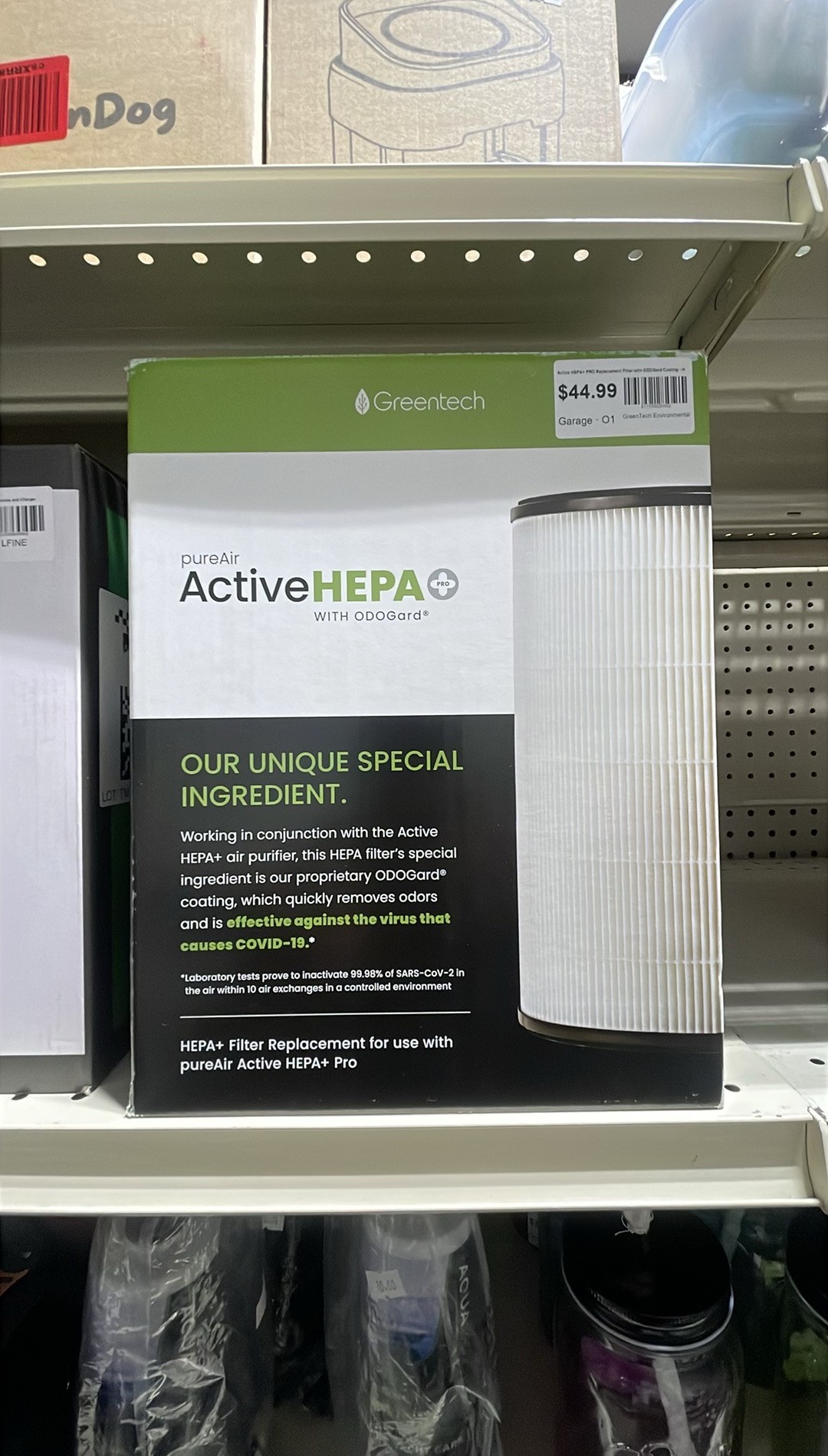 Greentech Environmental Active HEPA+ PRO Replacement Filter with ODOGard Coating - HEPA Filter Replacement Works with Active HEPA+ Room Air Purifier, 1 Pack
