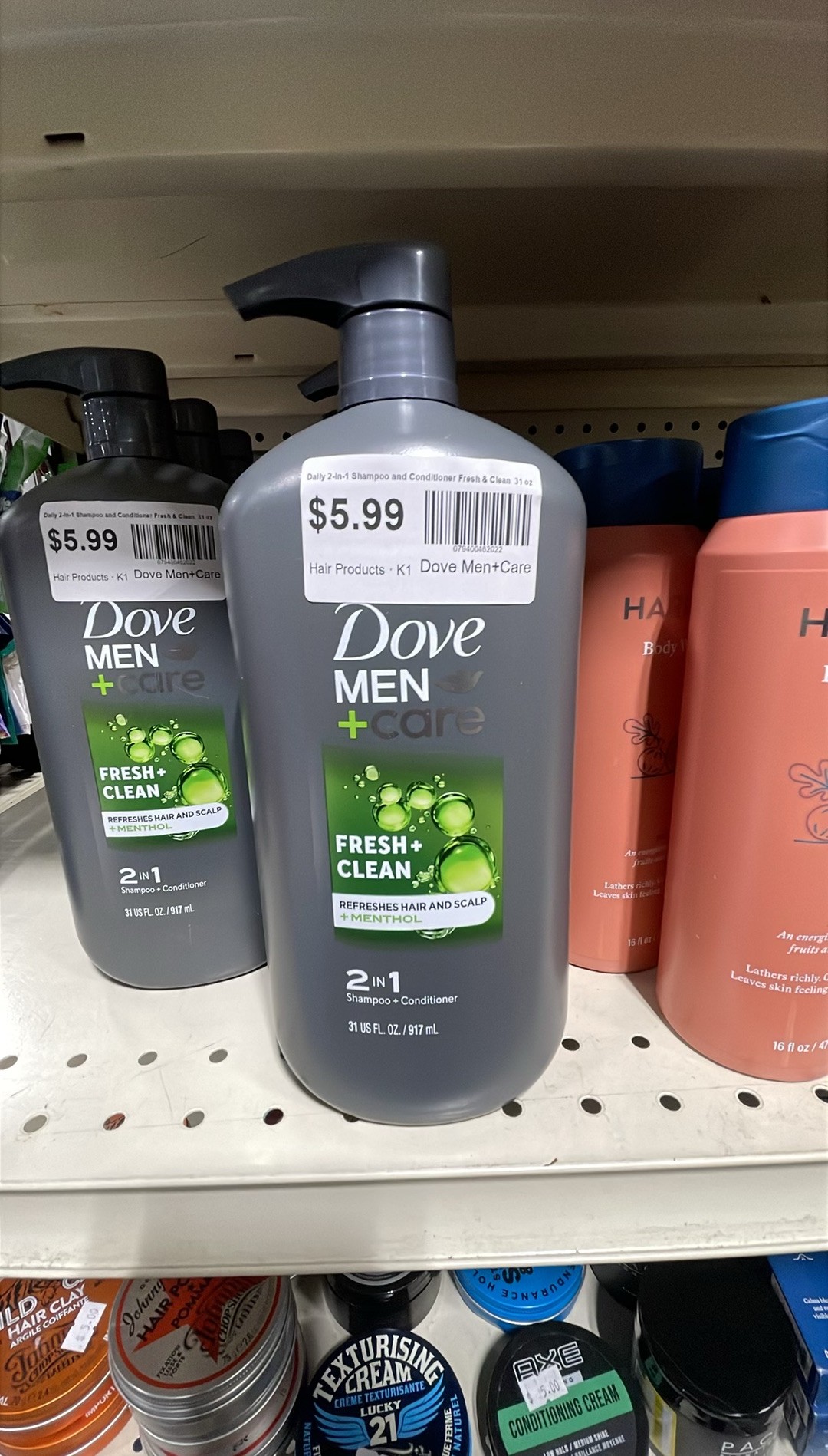 Dove Men+Care Daily 2-in-1 Shampoo and Conditioner Fresh & Clean 31 oz