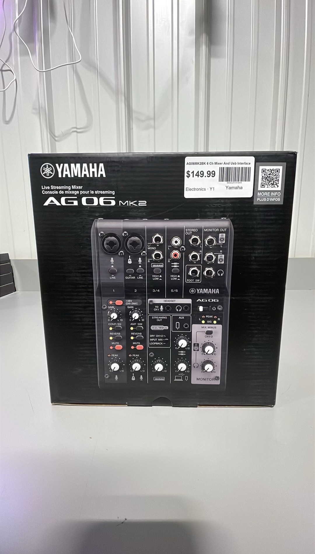 Yamaha AG06MK2BK 6 Ch Mixer And Usb Interface