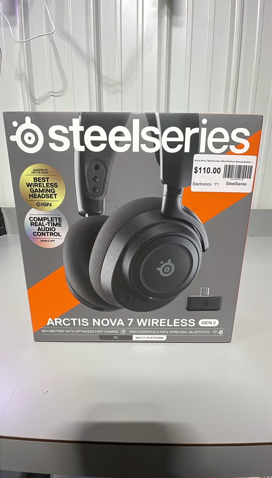 SteelSeries Arctis Nova 7 Wireless Gen 2 Multi-Platform Gaming Headset — Real-Time App Control — 50+ HR — Mixable 2.4GHz/Bluetooth — PC  PS5  PS4  Switch 1/2  Mobile — Black