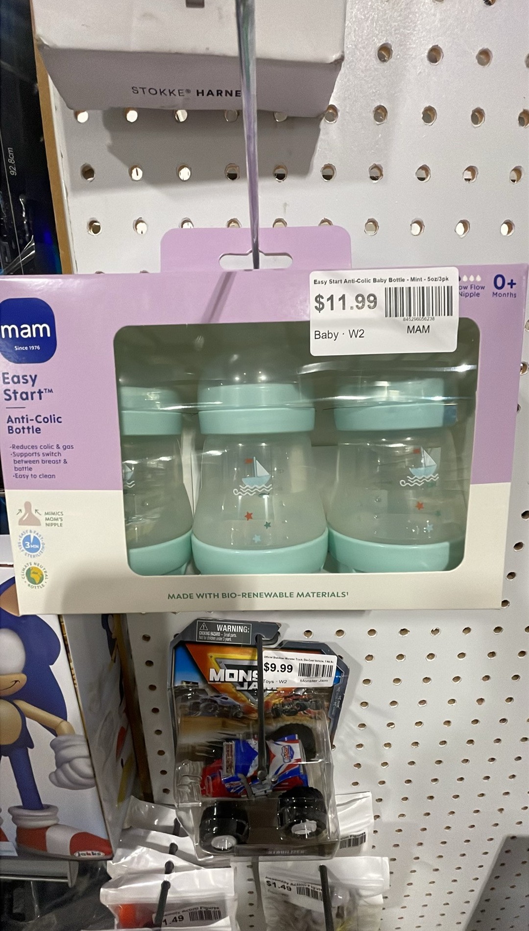 MAM Easy Start Anti-Colic Baby Bottle - Mint - 5oz/3pk