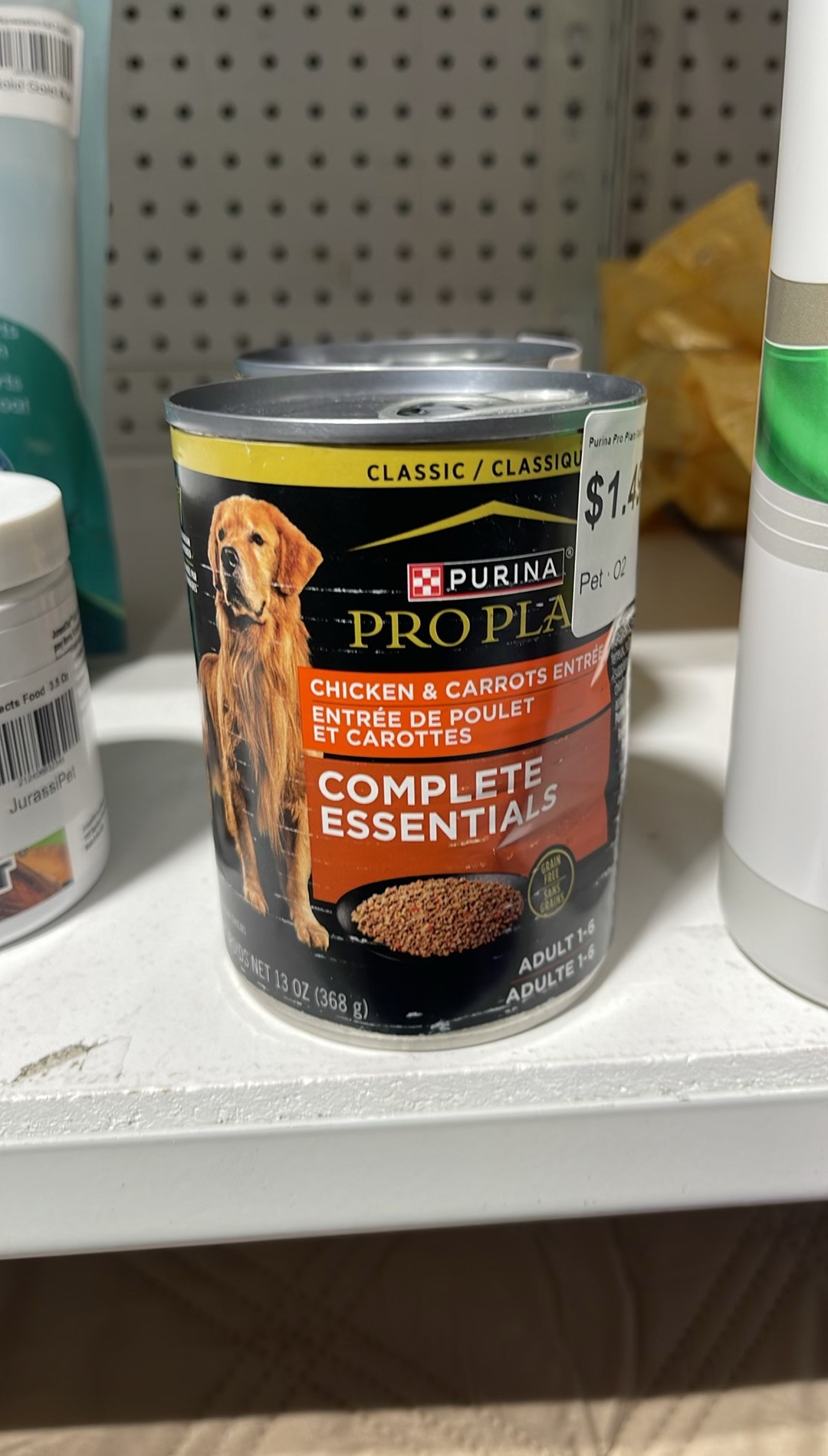 Purina Pro Plan Grain Free Pate Wet Dog Food SAVOR Chicken & Carrots Entree - 13 oz. Can