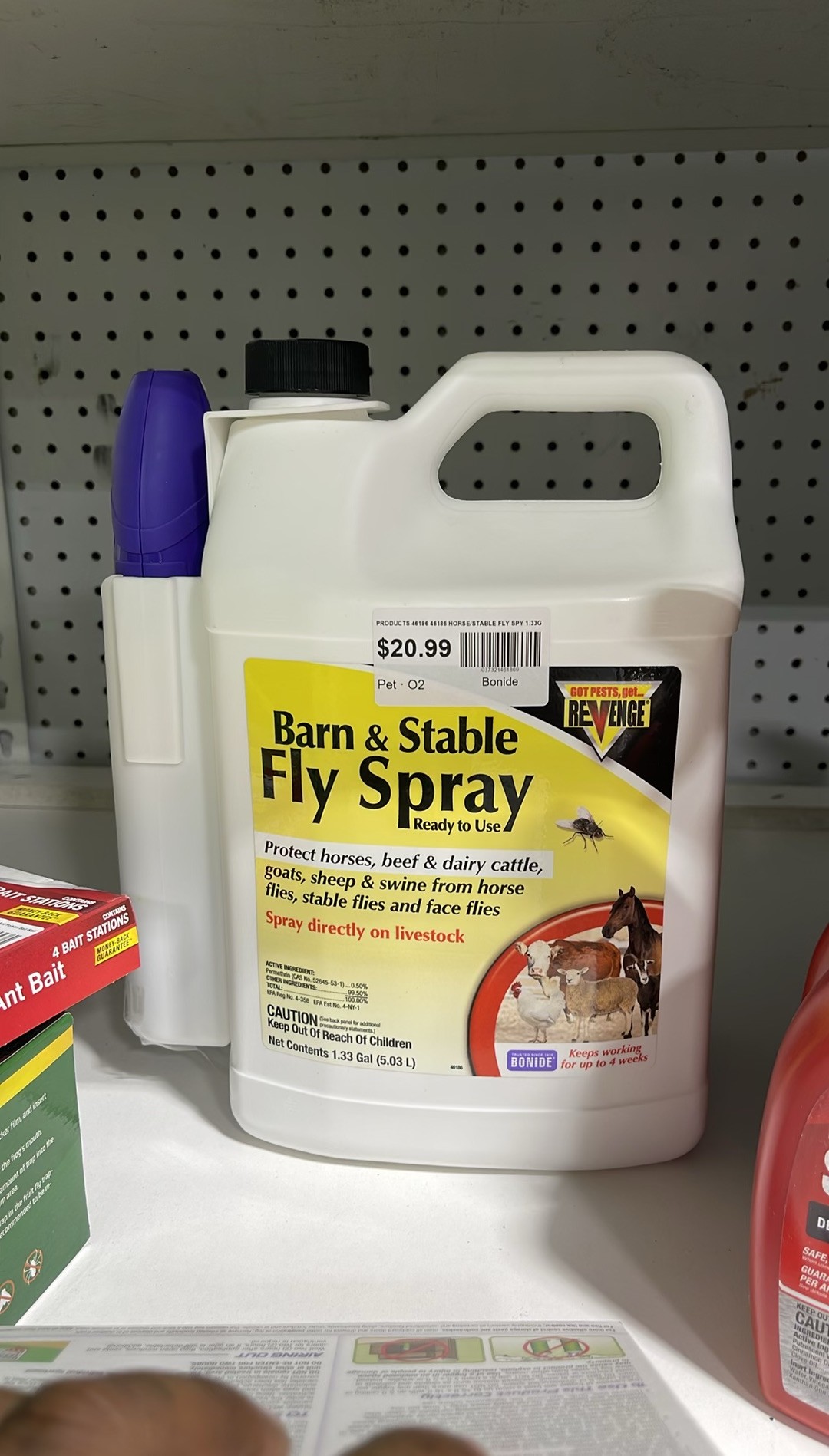 BONIDE PRODUCTS 46186 46186 HORSE/STABLE FLY SPY 1.33G