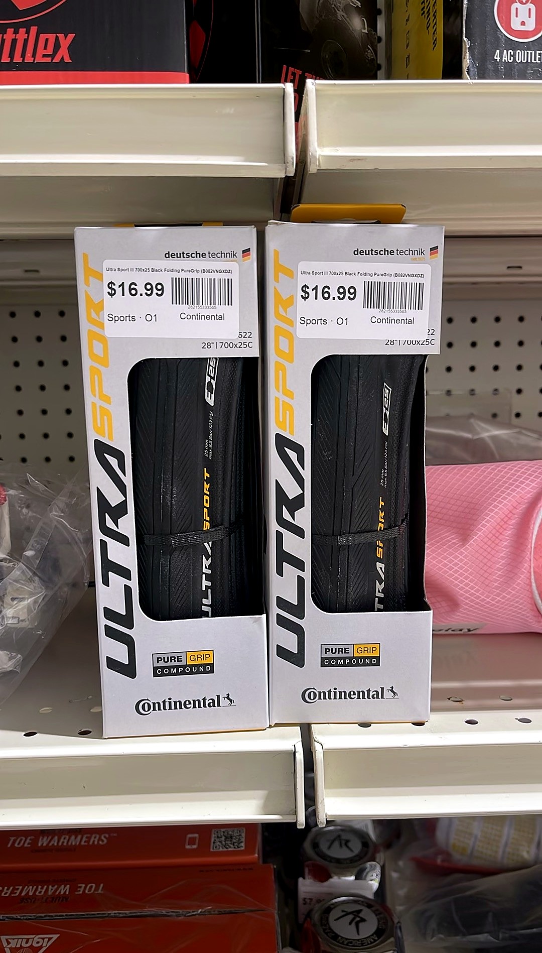 Continental Ultra Sport III 700x25 Black Folding PureGrip (B082VNGXDZ)