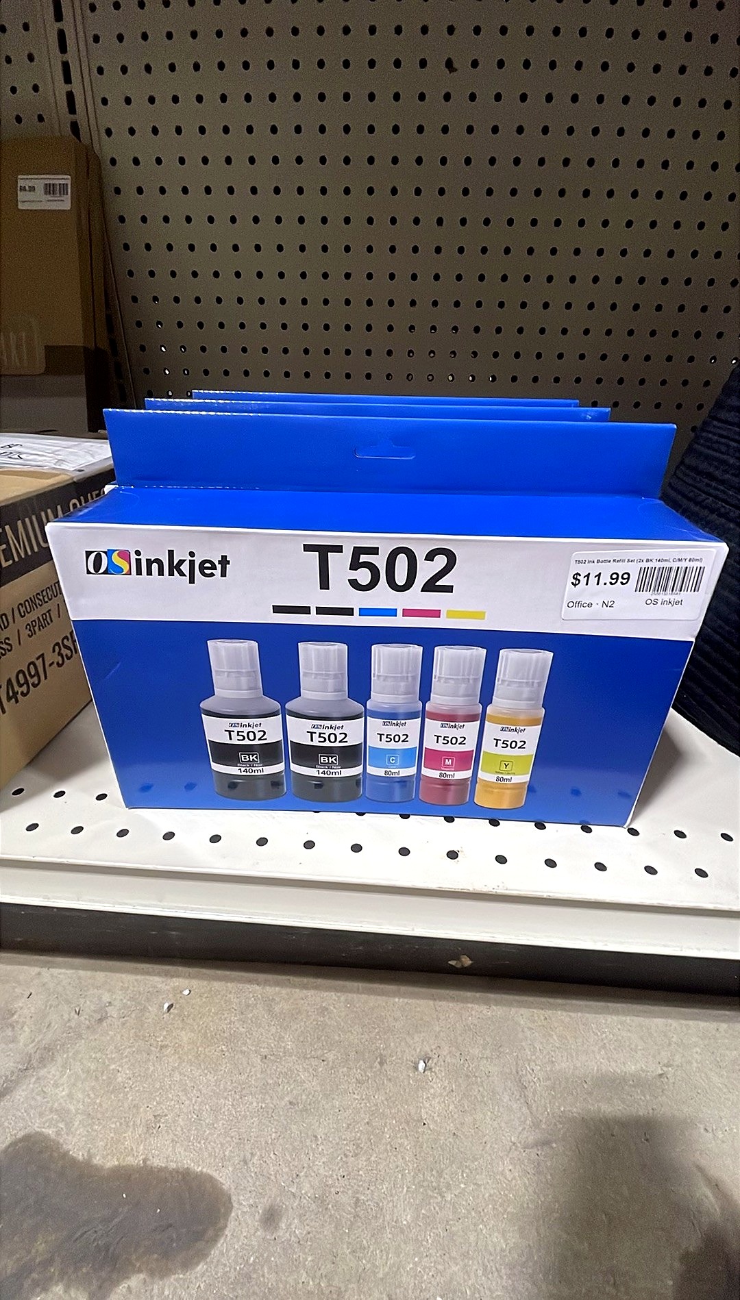 T502 Ink Bottle Refill Set (2x BK 140ml, C/M/Y 80ml)