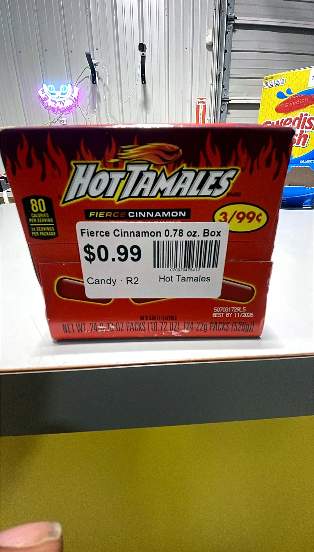 Hot Tamales Fierce Cinnamon 0.78 oz. Box