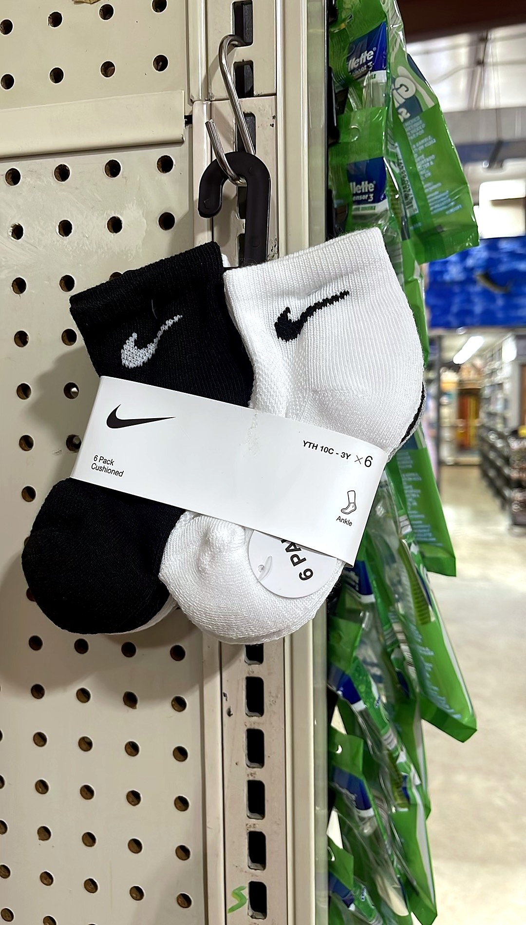 Nike Little Kids Ankle Colorful Socks Cushioned 6 Pack