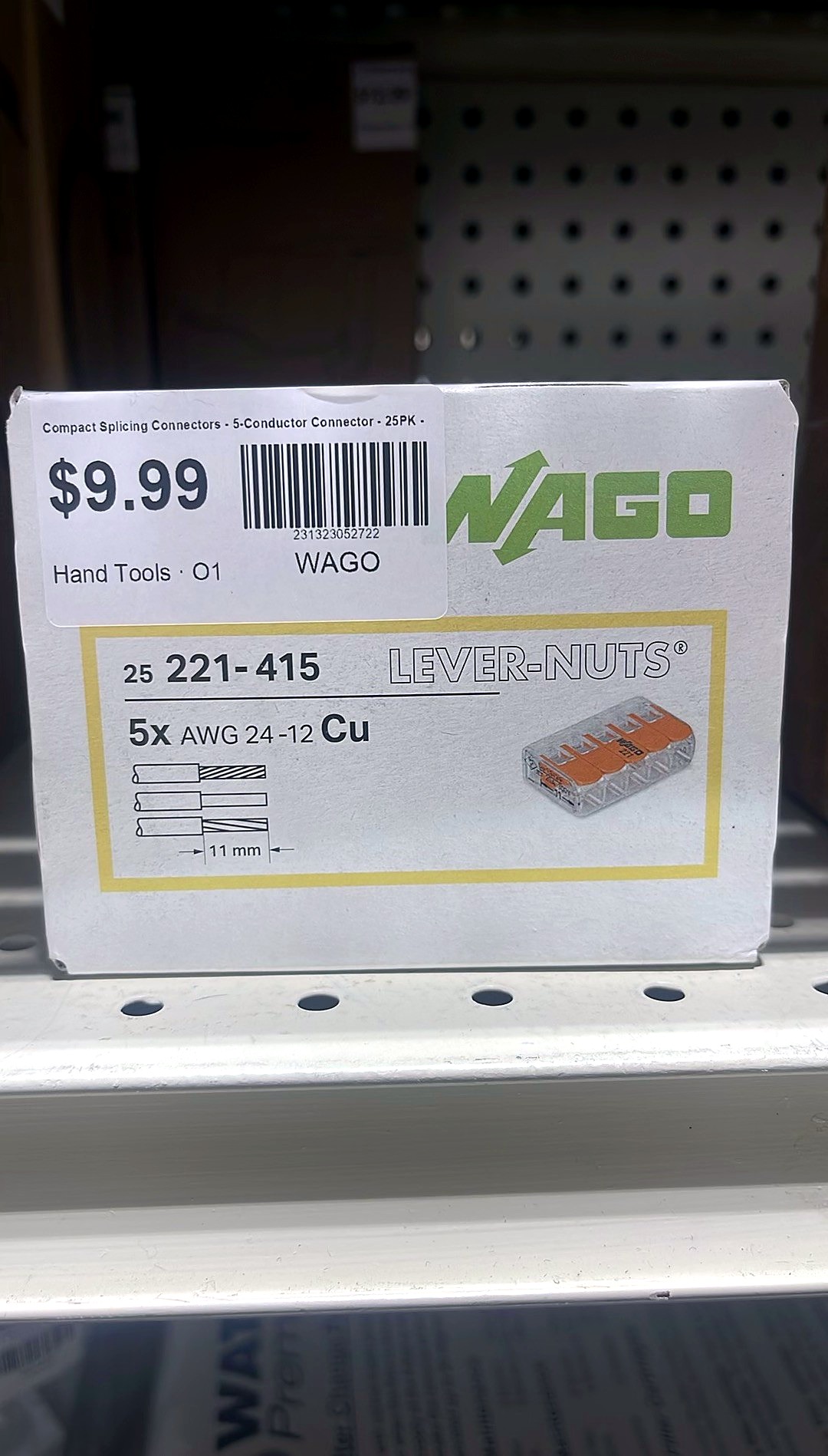 Wago - Compact Splicing Connectors - 5-Conductor Connector - 25PK - 221-415
