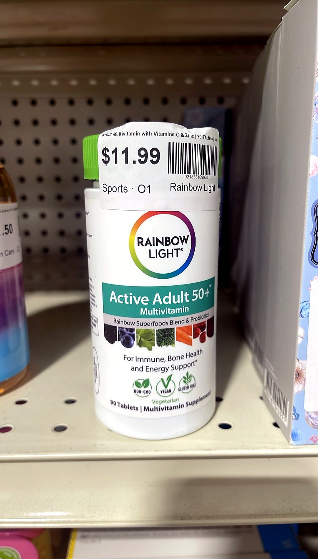 Adult Multivitamin with Vitamins C & Zinc | 90 Tablets | by Rainbow Light