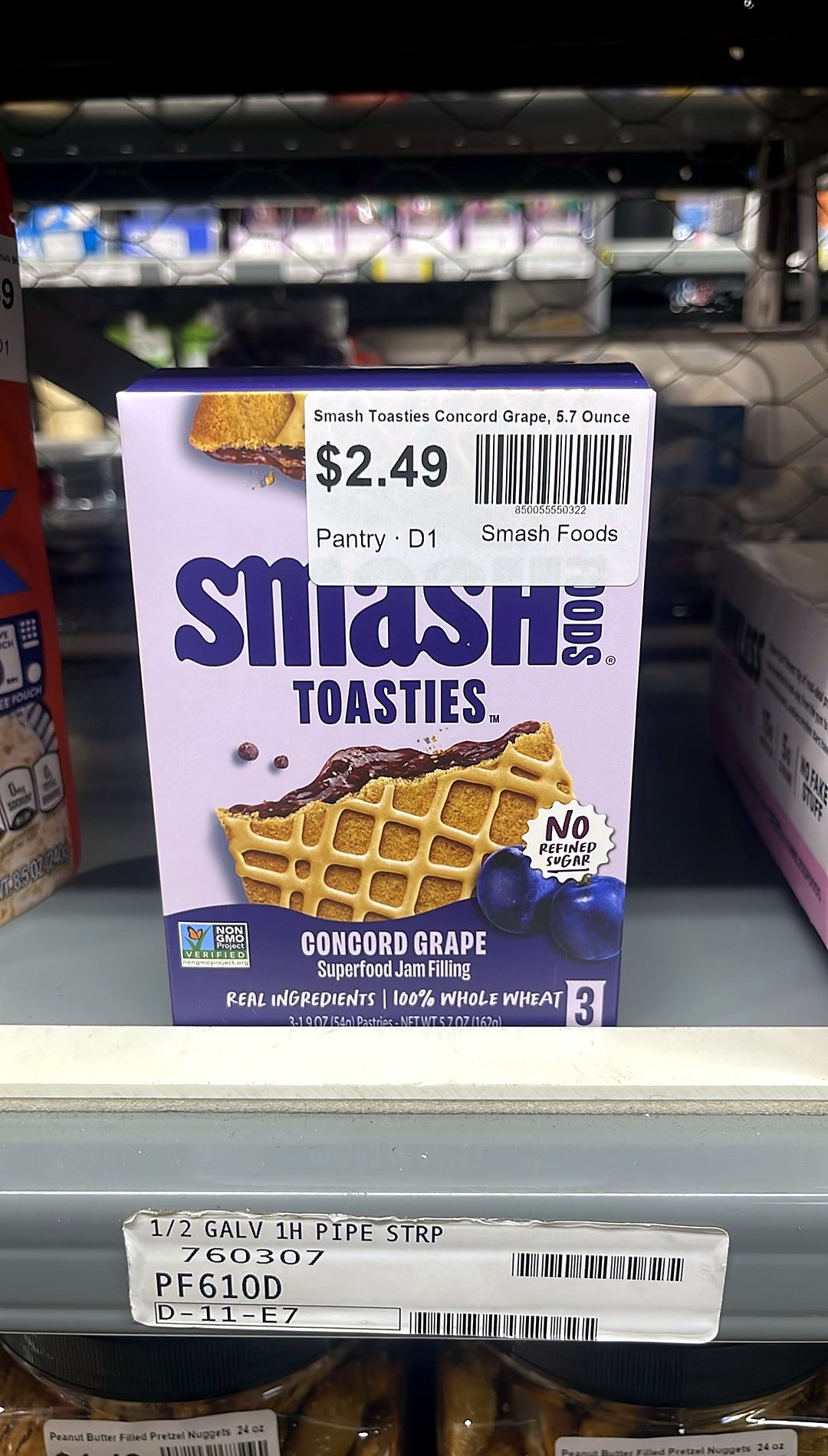 Smash Foods, Smash Toasties Concord Grape, 5.7 Ounce