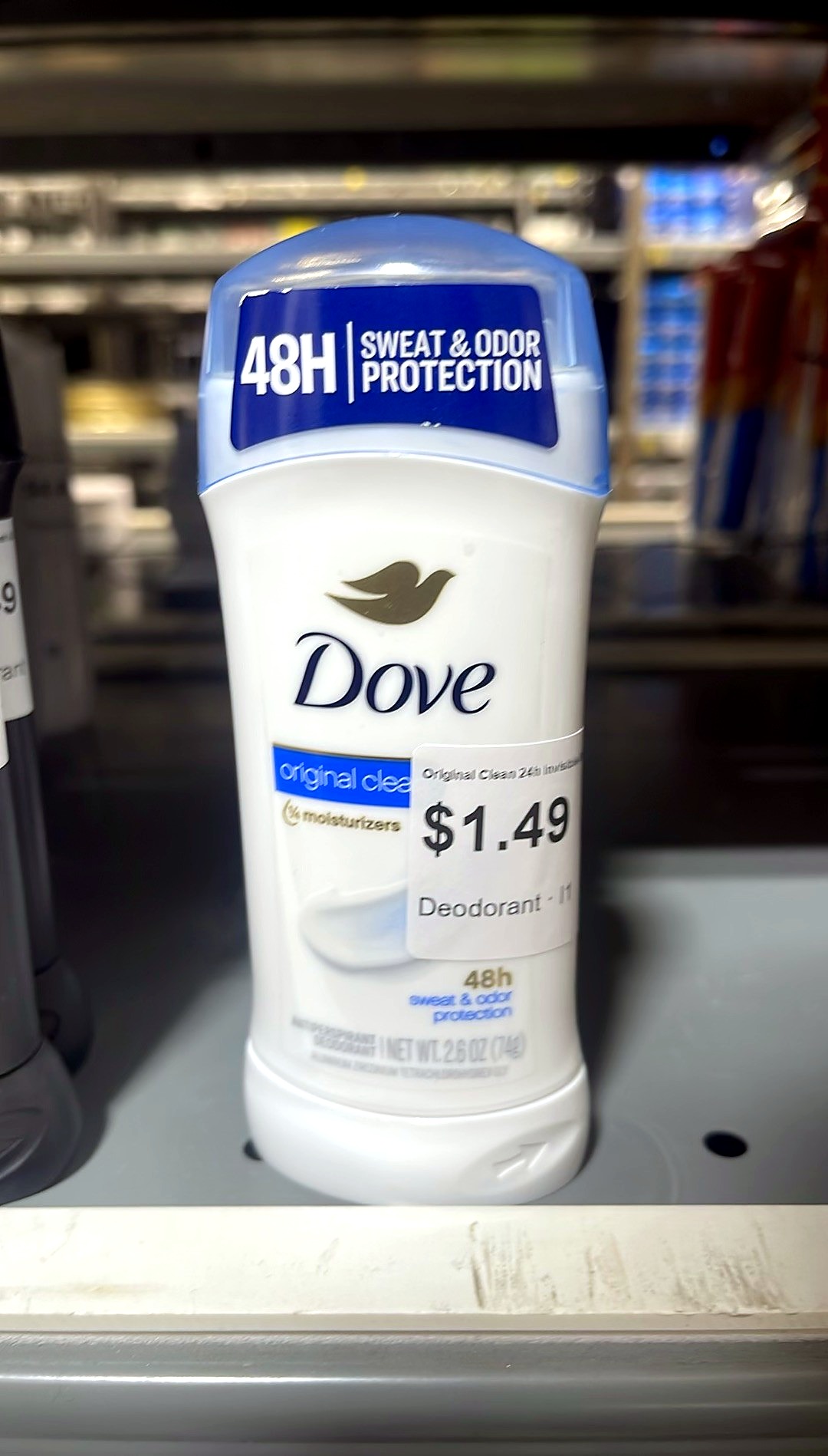 Dove Original Clean 24h Invisible Solid Antiperspirant Deodorant / STICK