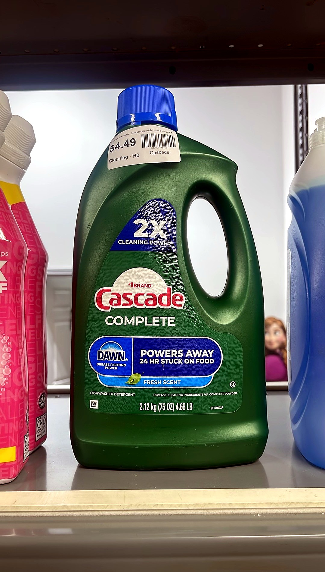Cascade Complete Dishwasher Detergent Liquid Gel Dish Detergent Dish Soap Fresh 75oz