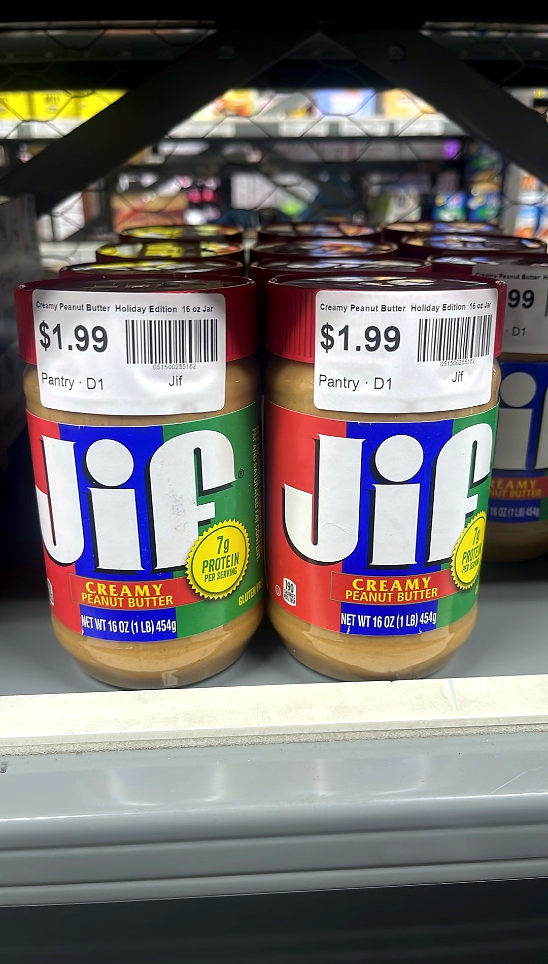 Jif Creamy Peanut Butter Holiday Edition 16 oz Jar