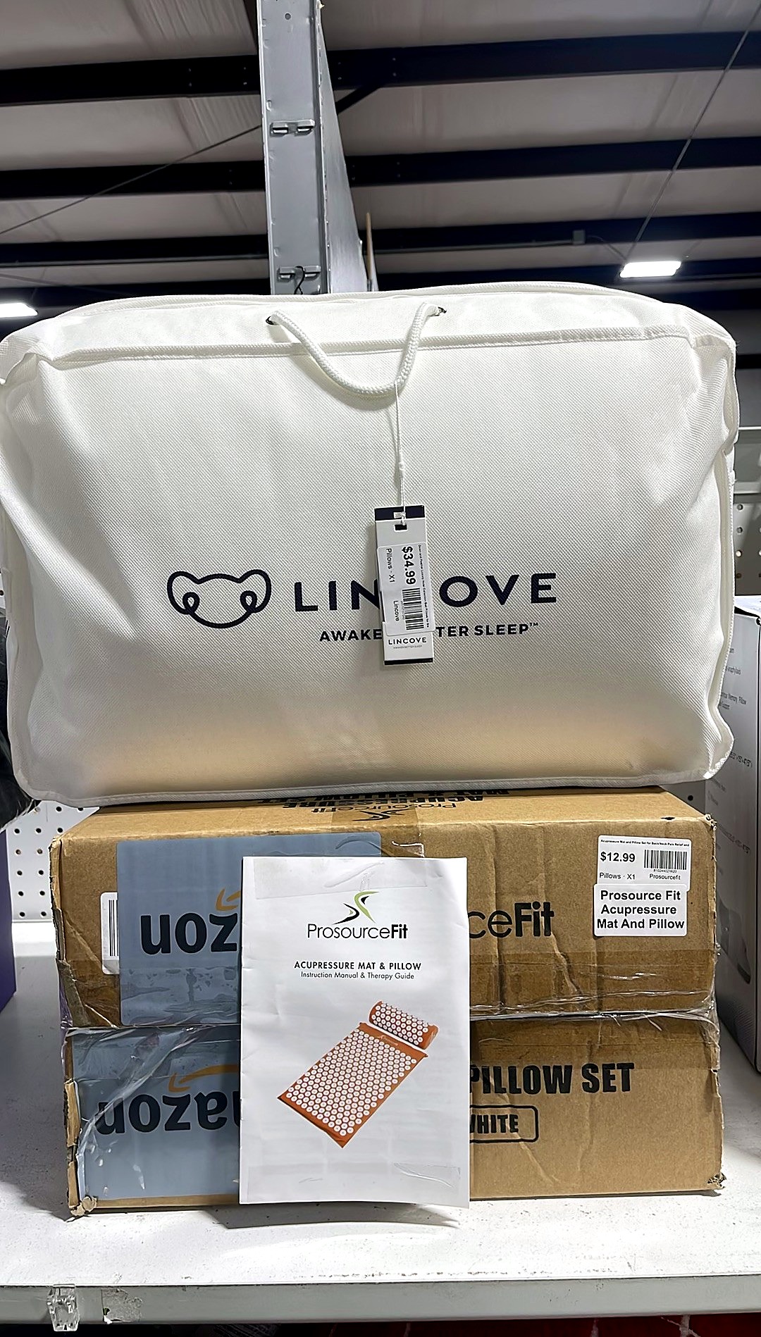 Lincove Down and Feather Luxury Hotel Collection Bed Pillows for Sleeping Made in The USA - 100% Cotton Shell, 600 Thread Count - Soft Hypoallergenic (Queen Size, Pack of 1)
