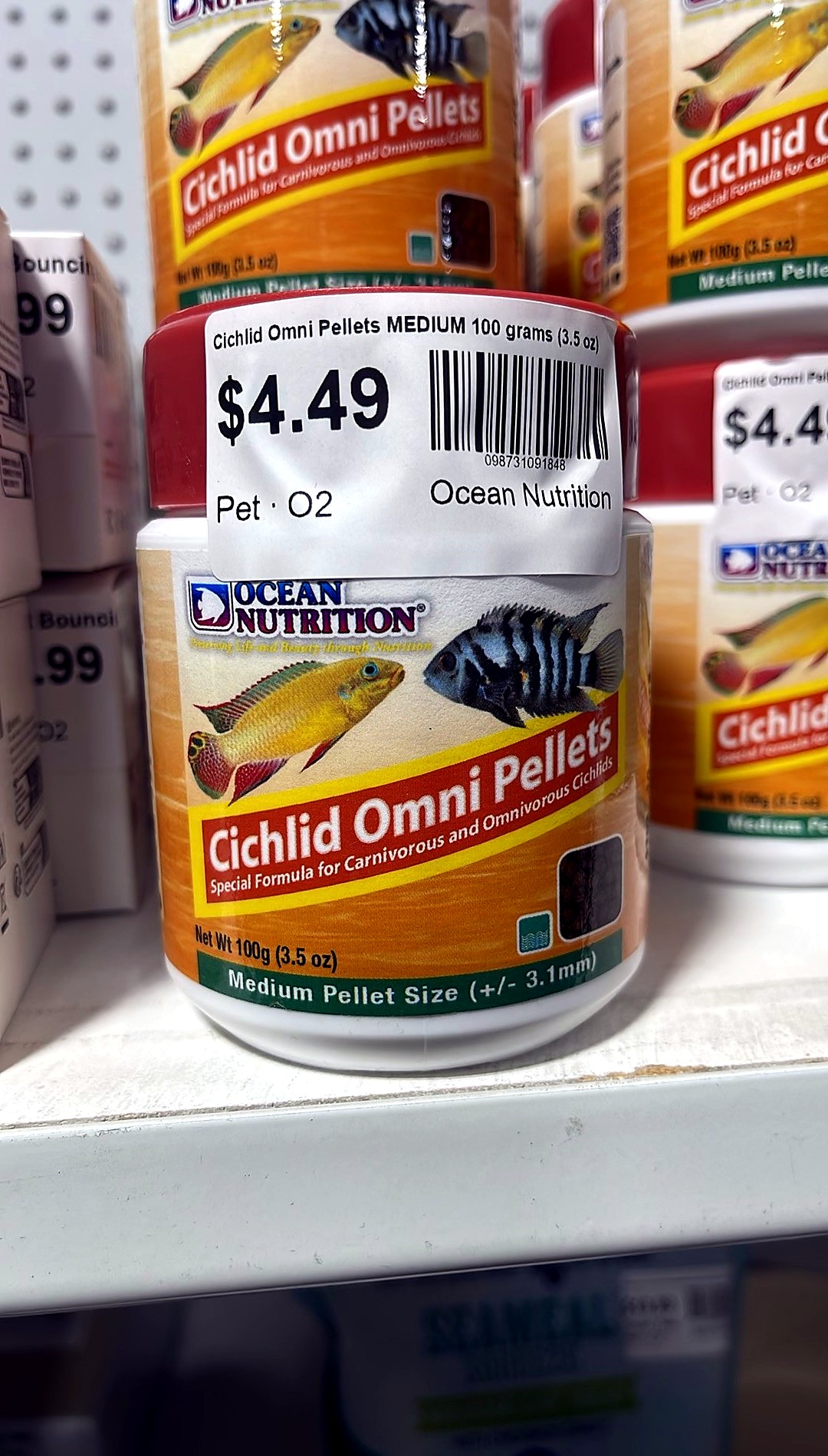 Ocean Nutrition Cichlid Omni Pellets MEDIUM 100 grams (3.5 oz)