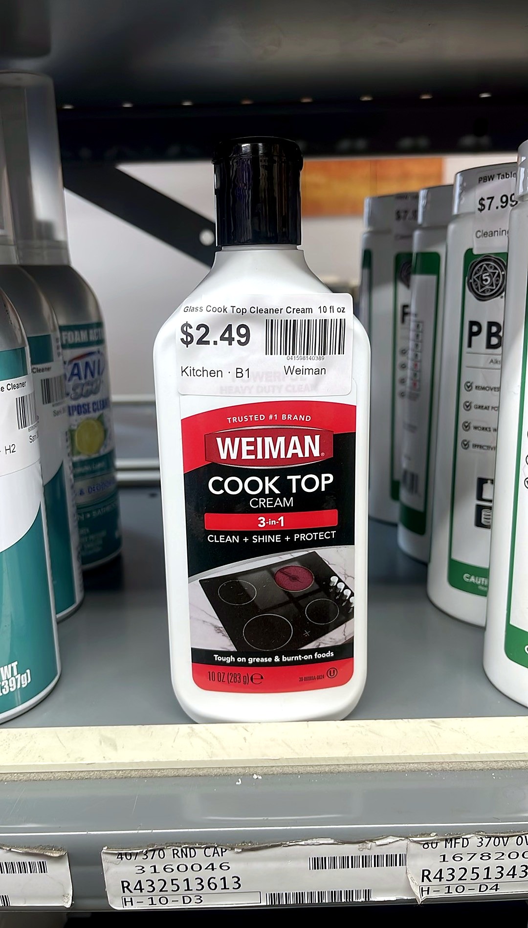 Weiman Glass Cook Top Cleaner Cream 10 fl oz