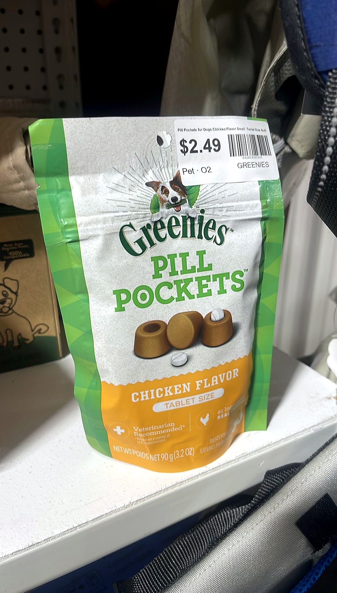 Greenies Pill Pockets for Dogs Chicken Flavor Small Tablet Size Soft Dog Treats 3.2 oz (30 Pk)