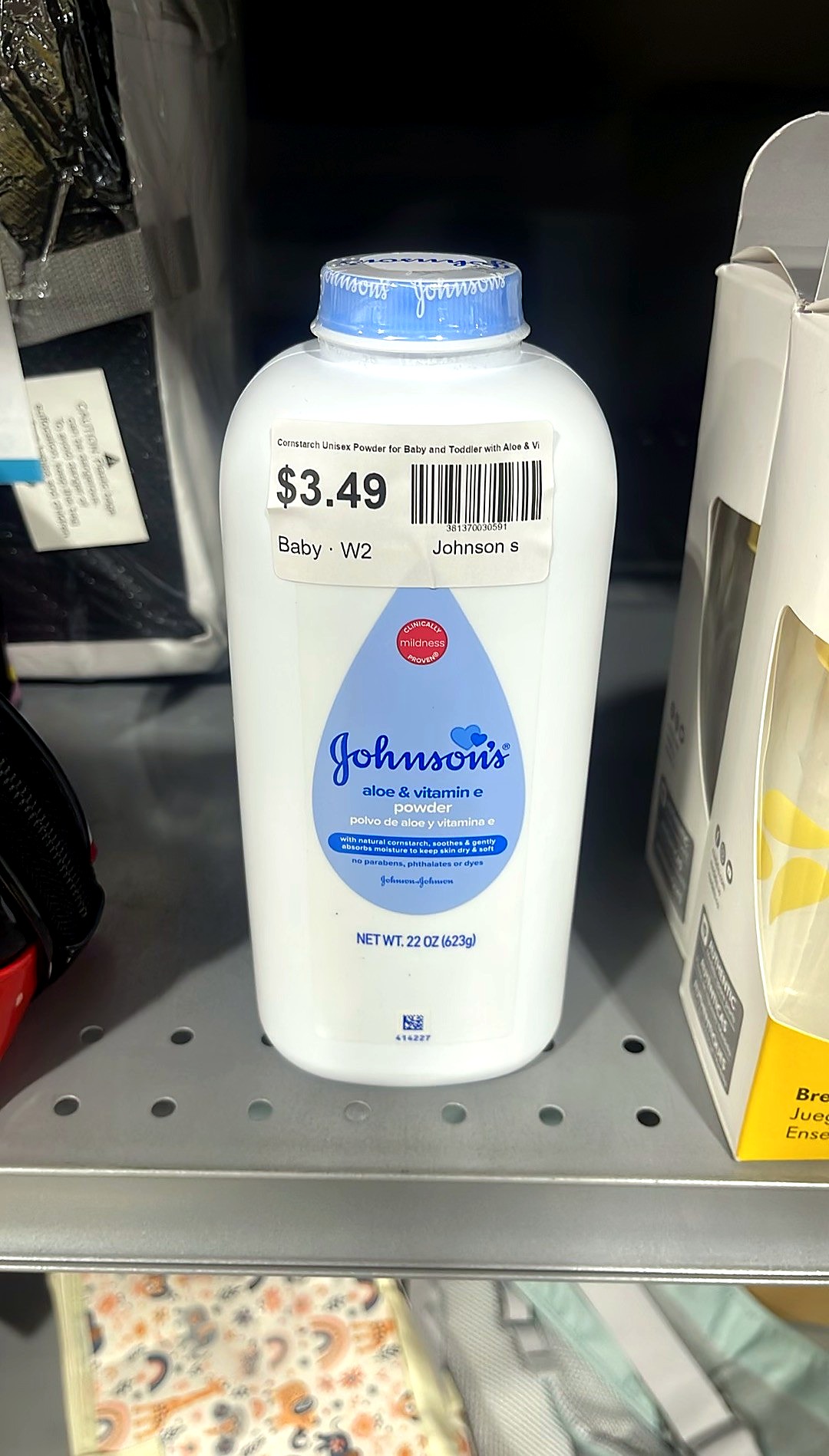 Johnson s Cornstarch Unisex Powder for Baby and Toddler with Aloe & Vitamin E 22 oz