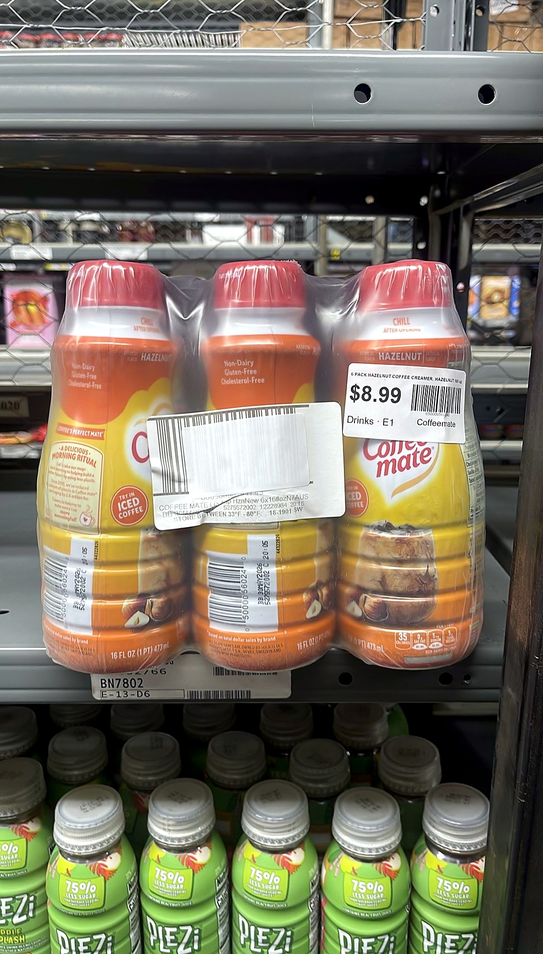 6 PACK HAZELNUT COFFEE CREAMER, HAZELNUT 16fl oz