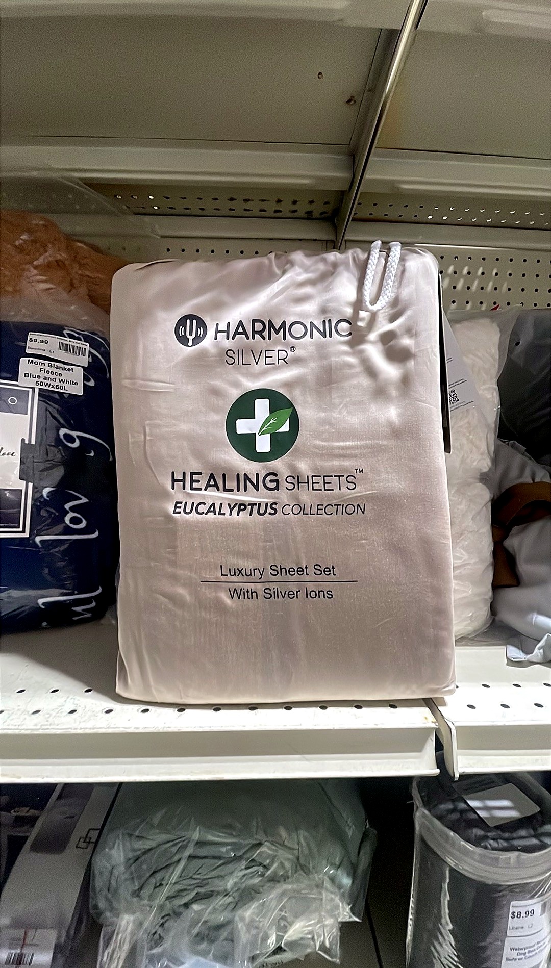 HARMONIC SILVER Eucalyptus Collection King Size Sheet w/Silver Ions | 100% Tencel | Ultra Soft | Cooling for Hot Sleepers | 18" Deep Pocket [Dune]