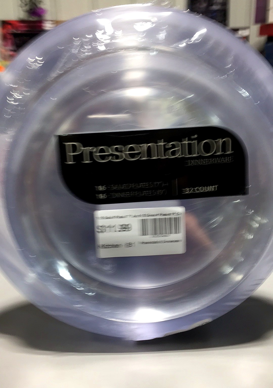 Presentation Dinnerware 16 Salad Plates 7" And 16 Dinner Plates 9" Clear
