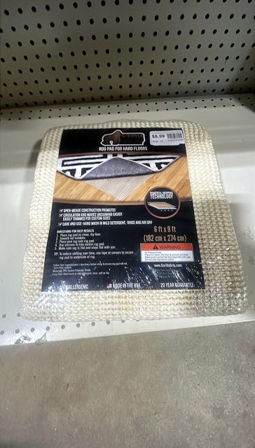 GORILLA GRIP® Strong Rug Pad Gripper, 6 x 8.8 FT, US Designed, Grips Help Keep Area Rugs in Place, Thick, Slip and Skid Resistant Pads for Hard Floors, Under Carpet Mat Cushion and Hardwood Protection