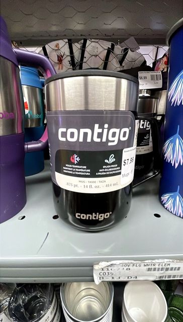 Contigo Streeterville Stainless Steel Mug with Handle  14oz.  Licorice