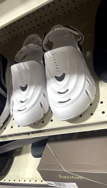 Men's White Foam Sneakers Size 11