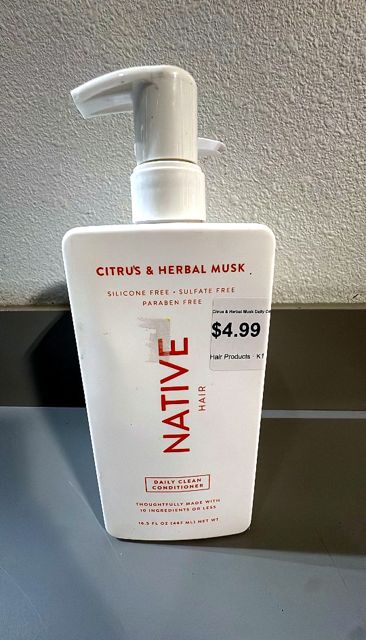 Native Citrus & Herbal Musk Daily Conditioner for Men & Women - 16.5 fl oz: Basic Cleansing, Dye-Free, Vegan