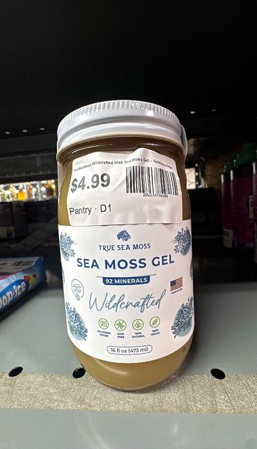 TrueSeaMoss Wildcrafted Irish Sea Moss Gel – Nutritious Organic Raw Seamoss Rich in Minerals, Proteins & Vitamins – Antioxidant Health Supplement, Vegan-Friendly Made in USA (Original, Pack of 1) (B0968Y1C2R)