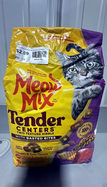 Meow Mix Tender Centers with Basted Bites with Flavors of Chicken & Tuna Adult Complete & Balanced Dry Cat Food - 3lbs