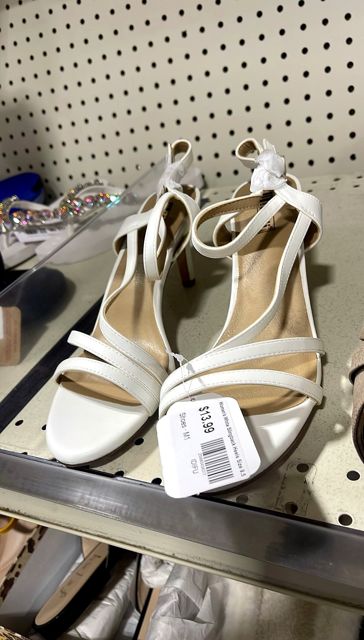 Women's White Slingback Heels Size 9.5