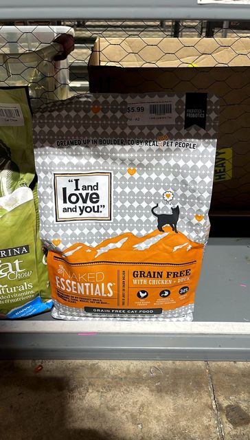 I and love and you   Naked Essentials Chicken & Duck Grain Free Dry Cat Food  3.4 lb. Kibble