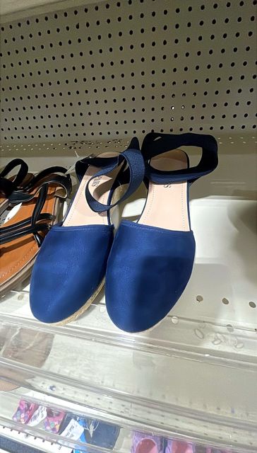 Ream Pairs Women Espadrilles Wedge Sandals Comfort Elastic Ankle Strap Shoes Amanda-1 Navy Size 9.5