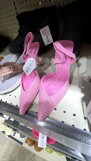 Women's Pink Ankle Strap D'Orsay Heels Size 6.5