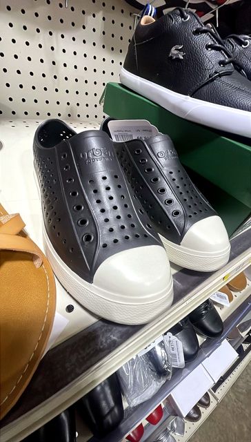 Women's Black and White Rubber Sneakers Size 8.5