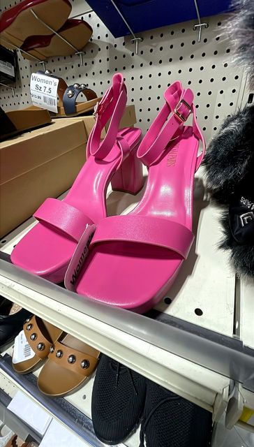 DREAM PAIRS Pink Platform Heels for Women High Block Chunky Open Toe Ankle Strap Heels Size 8.5