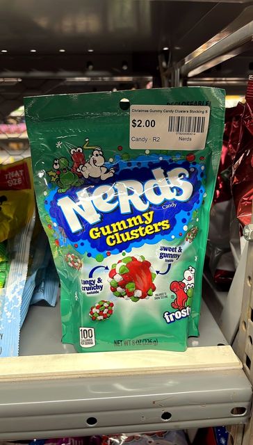 Nerds Christmas Gummy Candy Clusters Stocking Stuffers - 8oz