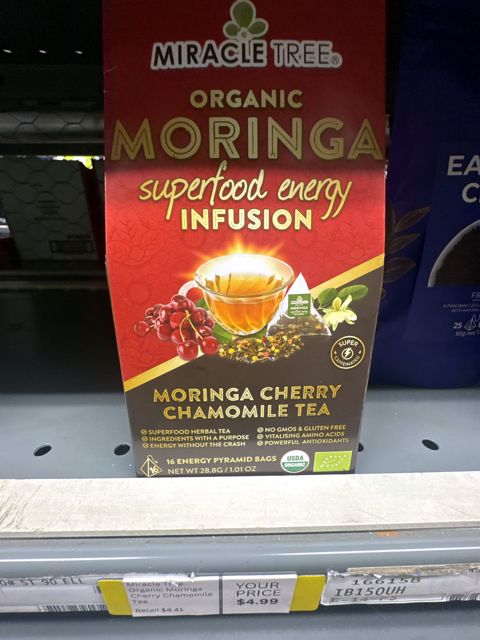 Miracle Tree Organic Moringa Cherry Chamomile Tea