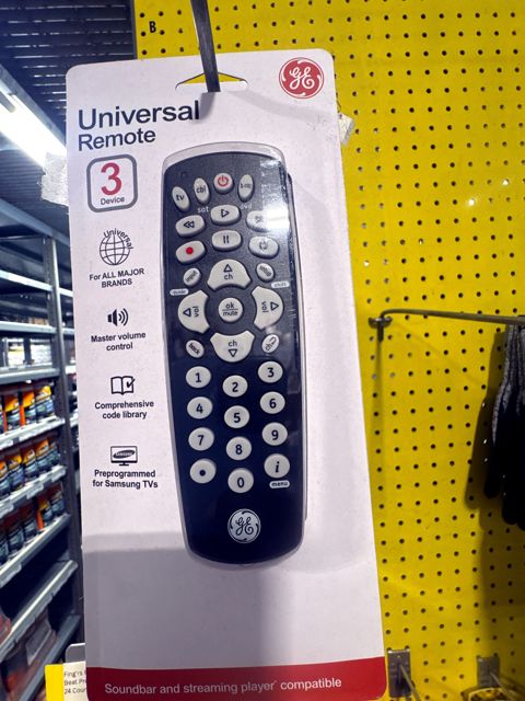 GE Universal Remote Control Device Design Black