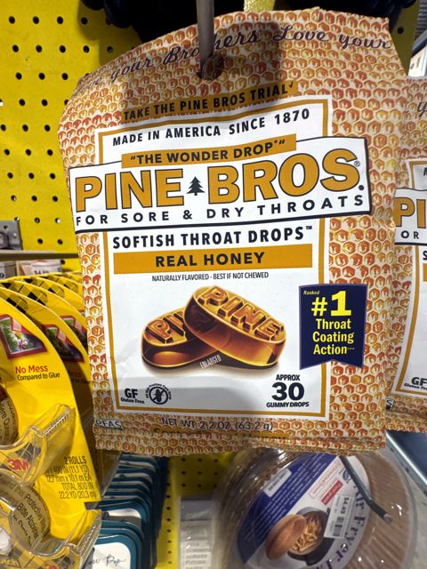 Pine Bros All Natural Gummy Sore Throat Drops