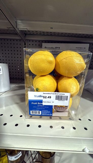 Decorative Fruit Bowl Lemons