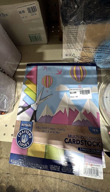 Multi-colored Cardstock