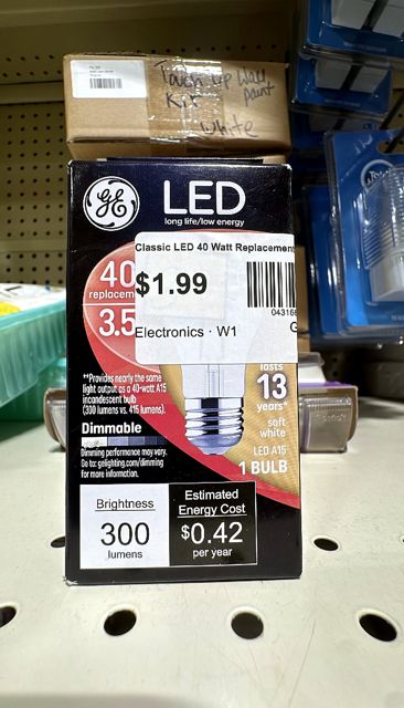 GE Classic LED 40 Watt Replacement, Soft White, A15 Ceiling Fan Bulb (1 Pack)
