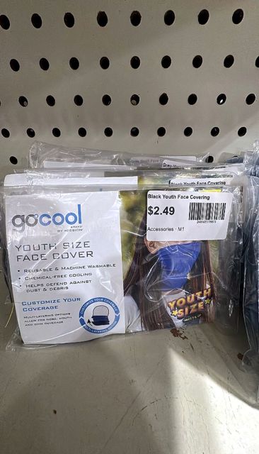 Black Youth Face Covering