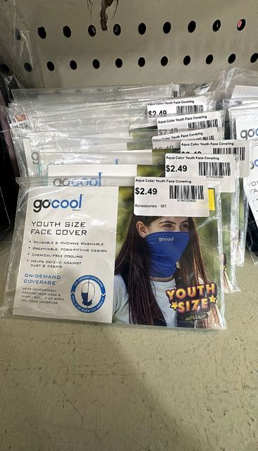 Aqua Color Youth Face Covering