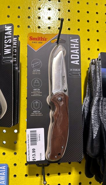 Smith's Adaha Wooden Handle Knife 51011