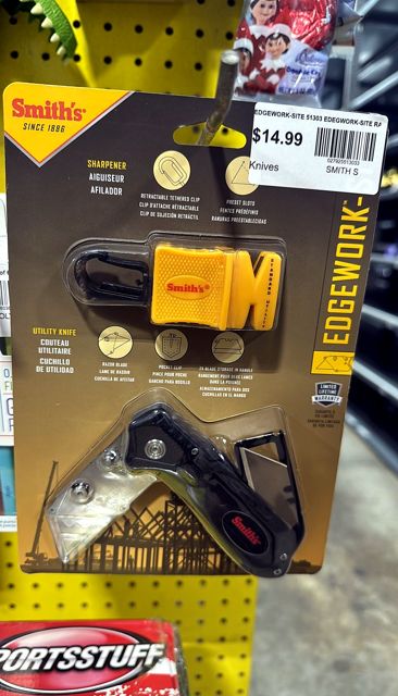 SMITH S EDGEWORK-SITE 51303 EDEGWORK-SITE RAZOR KNIFE COMBO BLACK